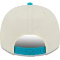 cappellino-visiera-curva-beige-e-blu-snapback-9fifty-a-frame-precurved-hardwood-classics-di-charlotte-hornets-nba-di-new-era