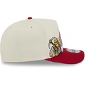 cappellino-snapback-beige-e-rosso-9fifty-a-frame-precurved-hardwood-classics-dei-denver-nuggets-nba-di-new-era