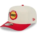 cappellino-snapback-beige-e-rosso-9fifty-a-frame-precurved-hardwood-classics-dei-houston-rockets-nba-di-new-era