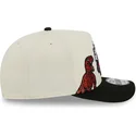 cappellino-curvo-beige-e-nero-snapback-9fifty-a-frame-precurved-hardwood-classics-dei-toronto-raptors-nba-di-new-era