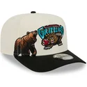 cappellino-snapback-beige-e-nero-9fifty-a-frame-precurved-hardwood-classics-dei-vancouver-grizzlies-nba-di-new-era