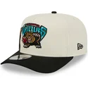 cappellino-snapback-beige-e-nero-9fifty-a-frame-precurved-hardwood-classics-dei-vancouver-grizzlies-nba-di-new-era