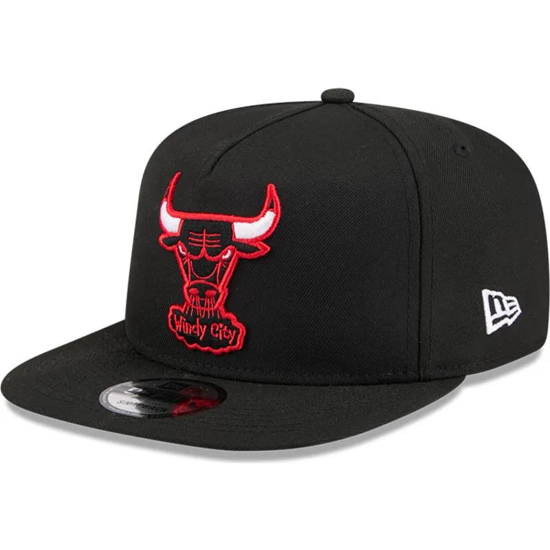cappello-piatto-nero-snapback-9fifty-a-frame-hardwood-classics-di-chicago-bulls-nba-di-new-era