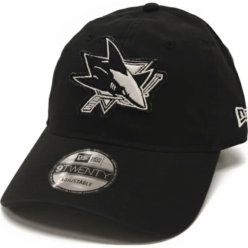 cappellino-con-visiera-curva-nero-regolabile-9twenty-stamp-di-san-jose-sharks-nhl-di-new-era