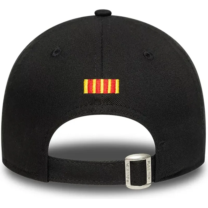 cappellino-curvo-nero-regolabile-per-bambino-del-fc-barcelona-laliga-9forty-core-di-new-era