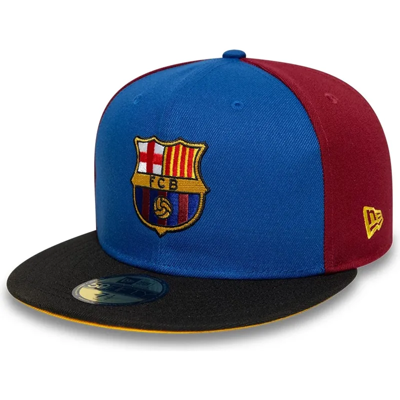 cappello-piatto-blu-e-rosso-regolabile-fc-barcelona-laliga-59fifty-mes-que-un-club-di-new-era