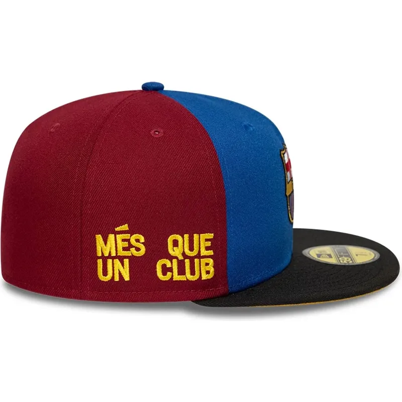 cappello-piatto-blu-e-rosso-chiuso-fc-barcelona-laliga-59fifty-mes-que-un-club-di-new-era