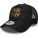 cappellino-trucker-nero-del-fc-barcelona-laliga-a-frame-gold-di-new-era
