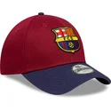 cappellino-curva-rosso-e-blu-regolabile-per-bambino-del-fc-barcelona-laliga-9forty-contrast-di-new-era