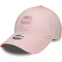 new-era-curved-brim-women-pink-logo-fc-barcelona-laliga-9twenty-pink-adjustable-cap