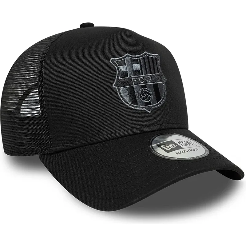 cappellino-trucker-nero-fc-barcelona-laliga-a-frame-tonal-di-new-era