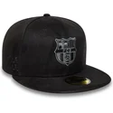 cappello-piatto-nero-aderente-con-logo-nero-del-fc-barcelona-laliga-59fifty-mes-que-un-club-di-new-era