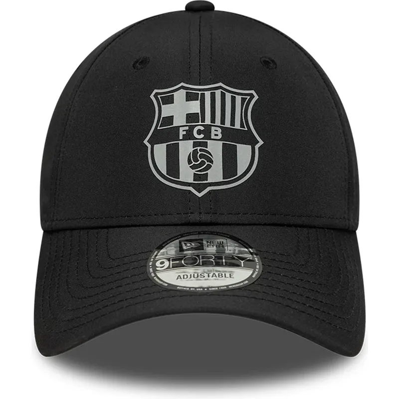 cappellino-curvo-nero-regolabile-fc-barcelona-laliga-9forty-reflective-di-new-era