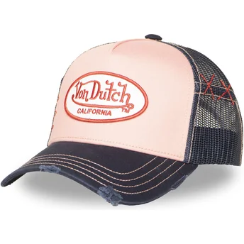 Cappellino trucker rosa e blu navy USED 10 di Von Dutch