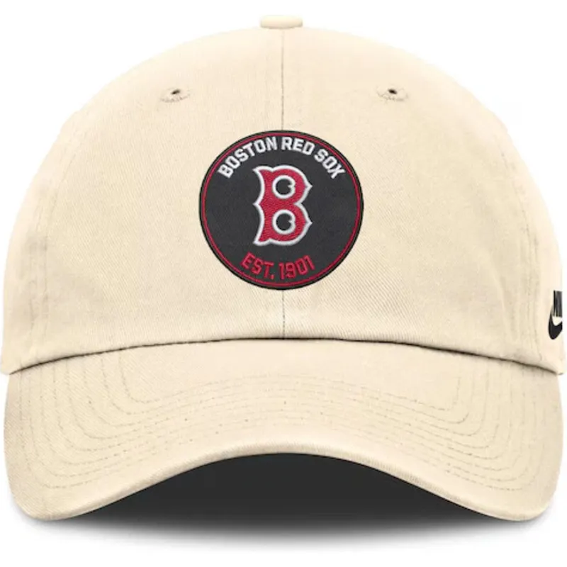 cappellino-curvo-beige-regolabile-club-unstructured-organic-cotton-dei-boston-red-sox-mlb-di-nike