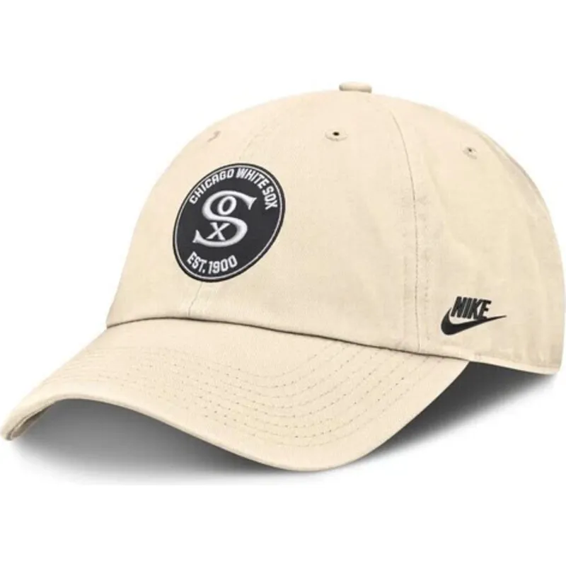 cappellino-curvo-beige-regolabile-club-unstructured-in-cotone-biologico-dei-chicago-white-sox-mlb-di-nike