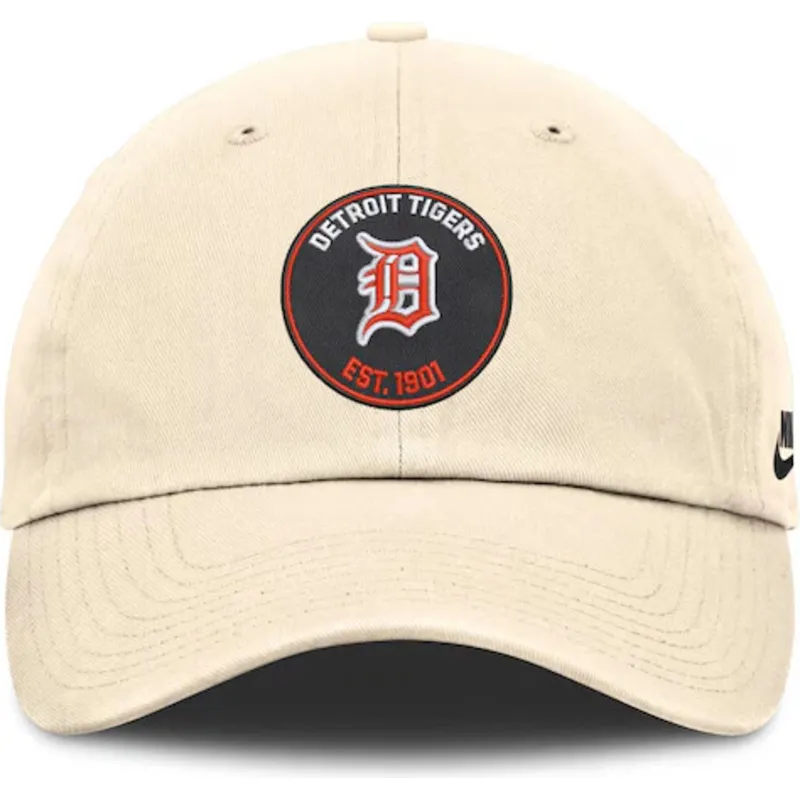 cappellino-curvo-beige-regolabile-club-unstructured-in-cotone-organico-dei-detroit-tigers-mlb-di-nike