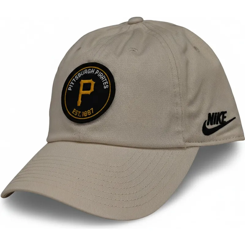 cappellino-curvo-beige-regolabile-club-unstructured-in-cotone-organico-dei-pittsburgh-pirates-mlb-di-nike