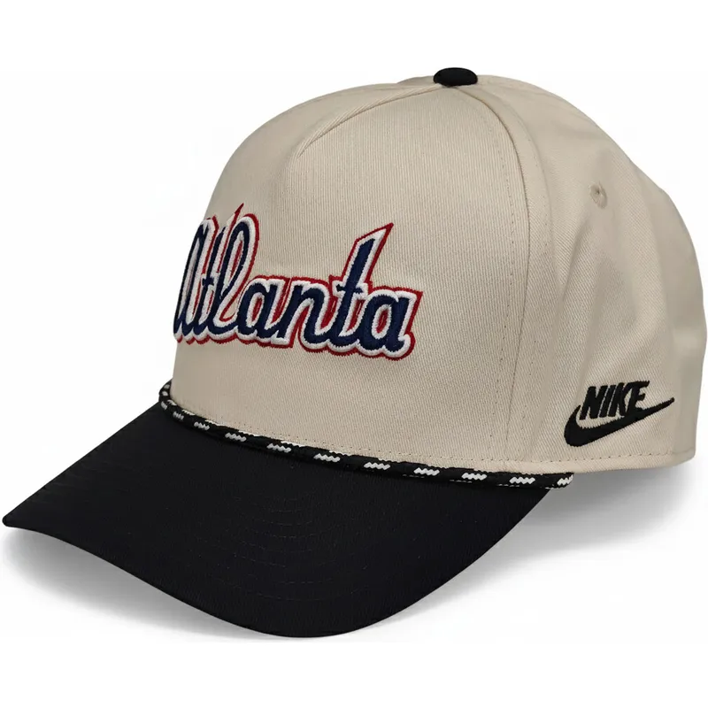 cappellino-snapback-con-visiera-curva-beige-e-nera-rise-structured-degli-atlanta-braves-mlb-di-nike