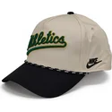 cappellino-curvo-beige-e-nero-snapback-rise-structured-degli-oakland-athletics-mlb-di-nike