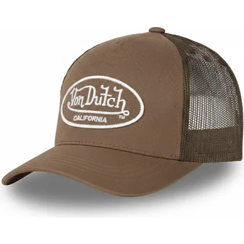 Cappellino trucker marrone regolabile LOF B3 di Von Dutch