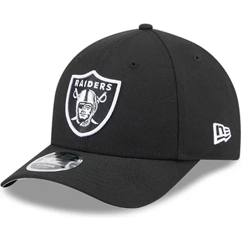 Cappellino curvo nero snapback 9FORTY M-Crown Team dei Las Vegas Raiders NFL di New Era