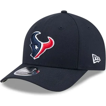 Cappellino visiera curva blu marino snapback 9FORTY M-Crown Team di Houston Texans NFL di New Era