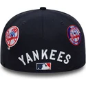 cappello-piatto-blu-marino-regolabile-59fifty-subway-series-dei-new-york-yankees-mlb-di-new-era