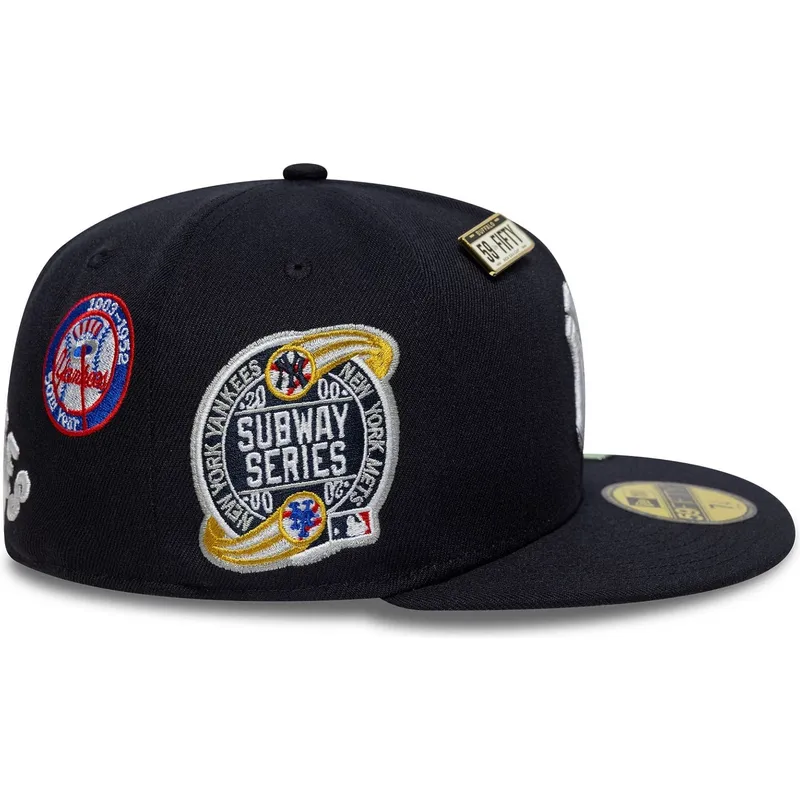 cappello-piatto-blu-marino-chiuso-59fifty-subway-series-dei-new-york-yankees-mlb-di-new-era