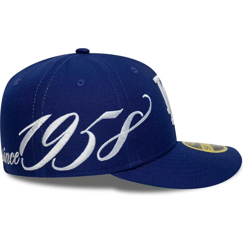 cappellino-curvo-blu-regolabile-59fifty-low-profile-precurved-est-script-dei-los-angeles-dodgers-mlb-di-new-era