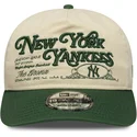 cappellino-curva-beige-e-verde-regolabile-19twenty-washed-graphic-di-new-york-yankees-mlb-di-new-era