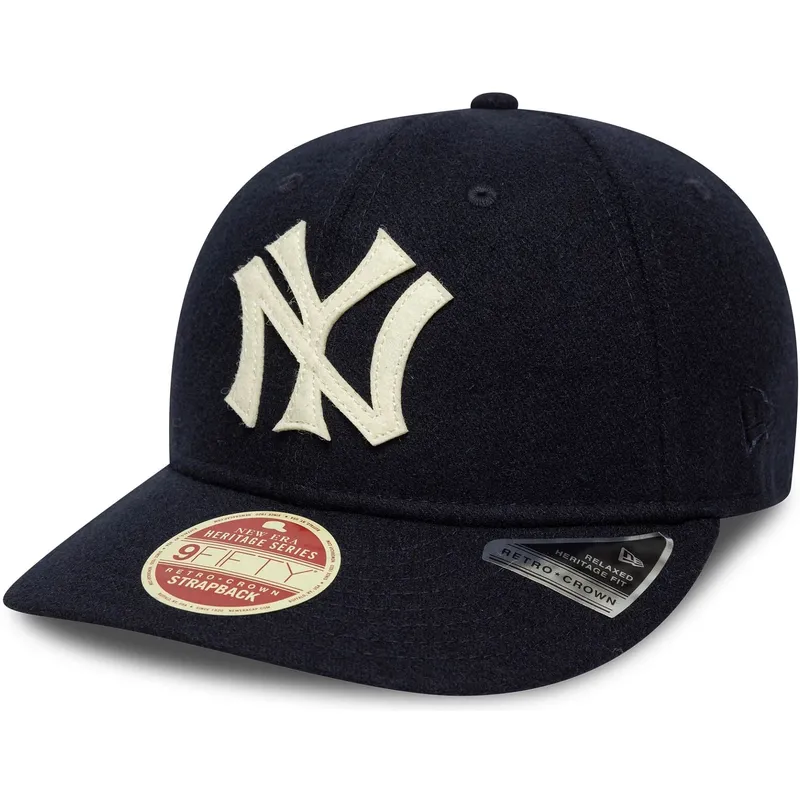 cappellino-curvo-blu-marino-regolabile-9fifty-retro-crown-heritage-series-dei-new-york-yankees-mlb-di-new-era