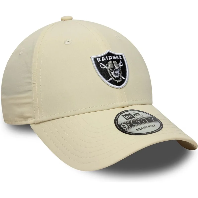 cappellino-curvo-beige-regolabile-9forty-recycled-midi-dei-las-vegas-raiders-nfl-di-new-era