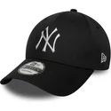 cappellino-curvo-nero-snapback-9forty-metallic-di-new-york-yankees-mlb-di-new-era