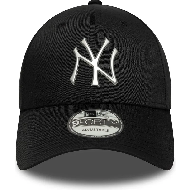 cappellino-curvo-nero-snapback-9forty-metallic-di-new-york-yankees-mlb-di-new-era