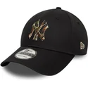 cappellino-curvo-nero-regolabile-9forty-camo-infill-di-new-york-yankees-mlb-di-new-era