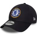 cappellino-visiera-curva-blu-navy-snapback-9forty-core-di-chelsea-football-club-premier-league-di-new-era