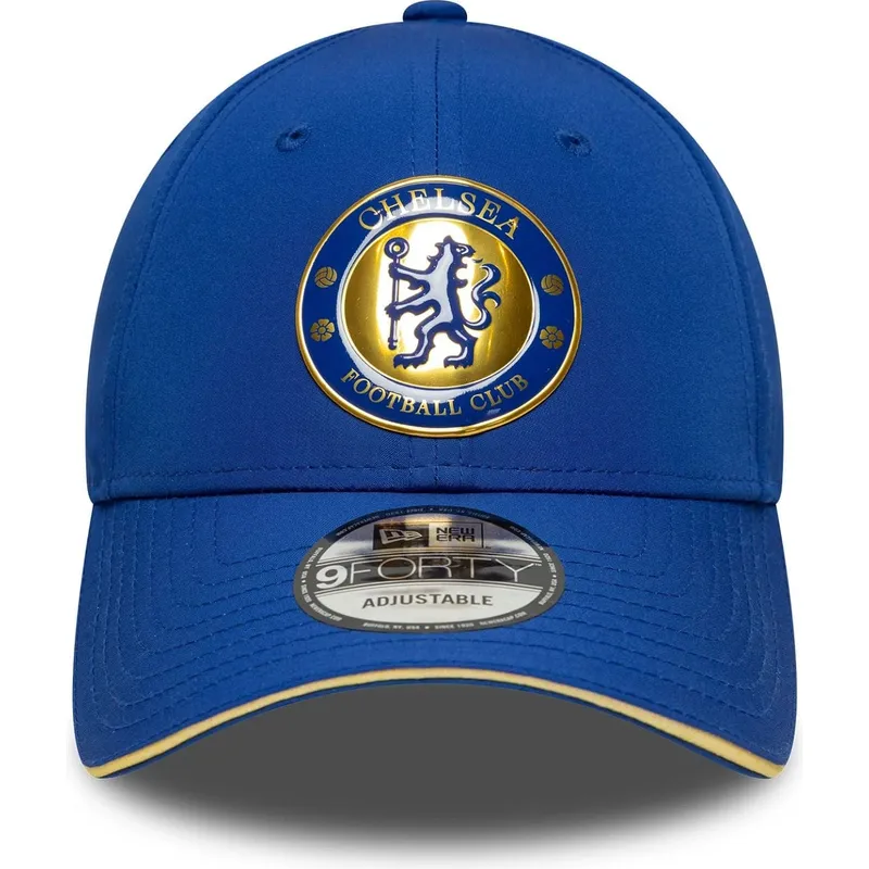 cappellino-curvo-blu-regolabile-9forty-retro-del-chelsea-football-club-premier-league-di-new-era