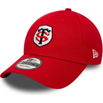 Cappellino curvo rosso regolabile 9FORTY Core dello Stade Toulousain Top 14 di New Era