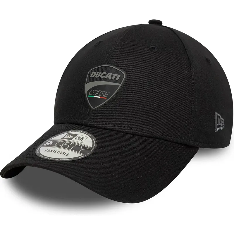 cappellino-curvo-nero-regolabile-9forty-washed-di-ducati-motor-motogp-di-new-era