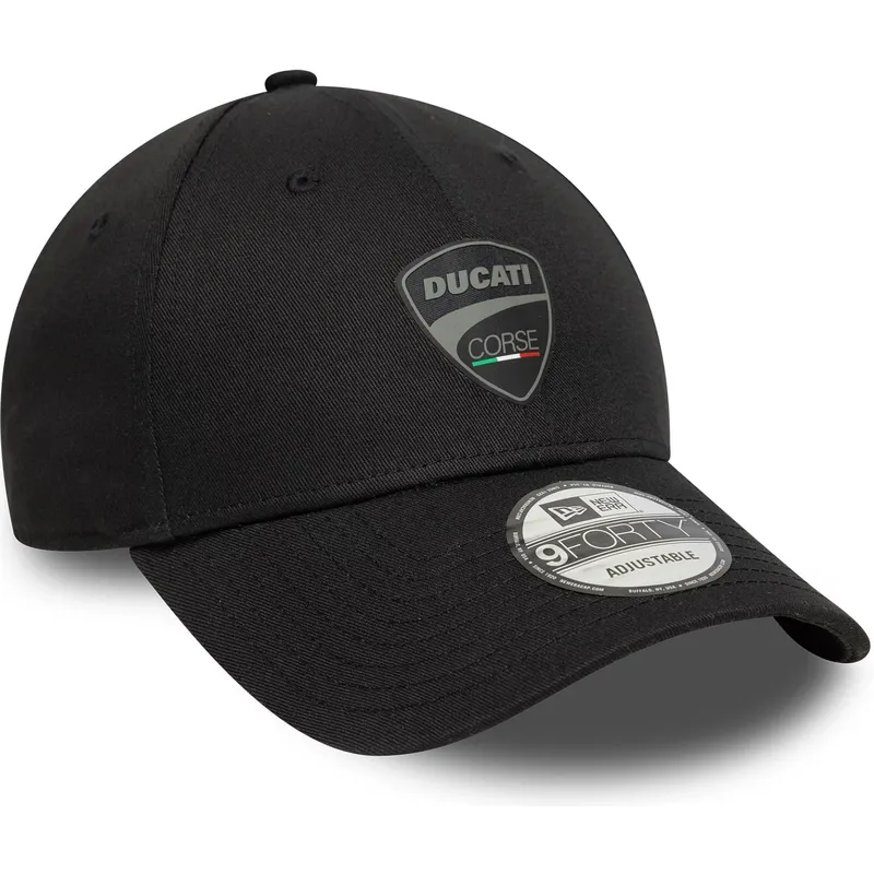 cappellino-curvo-nero-regolabile-9forty-washed-di-ducati-motor-motogp-di-new-era