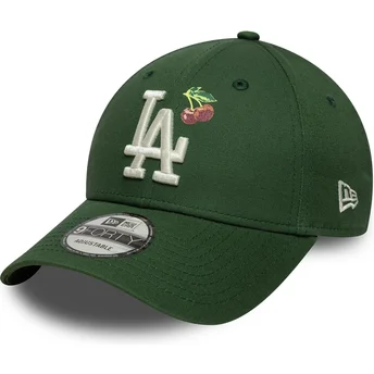 Cappellino con visiera curva verde regolabile 9FORTY Fruit Icon dei Los Angeles Dodgers MLB di New Era