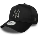 cappellino-curvo-nero-snapback-9forty-e-frame-metallic-di-new-york-yankees-mlb-di-new-era