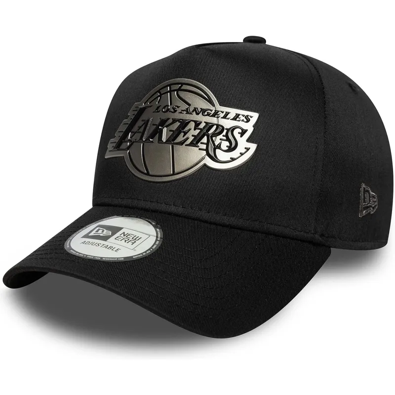 cappellino-curvo-nero-snapback-9forty-e-frame-metallic-dei-los-angeles-lakers-nba-di-new-era