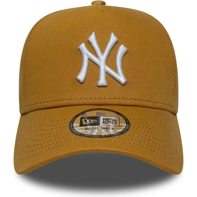 cappellino-curvo-marrone-snapback-9forty-e-frame-league-essential-di-new-york-yankees-mlb-di-new-era