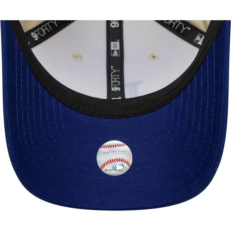 cappellino-curvo-beige-e-blu-snapback-9forty-m-crown-dei-los-angeles-dodgers-mlb-di-new-era