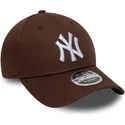 cappellino-curvo-marrone-snapback-9forty-m-crown-dei-new-york-yankees-mlb-di-new-era