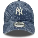 cappellino-curvo-blu-regolabile-9twenty-washed-paisley-dei-new-york-yankees-mlb-di-new-era