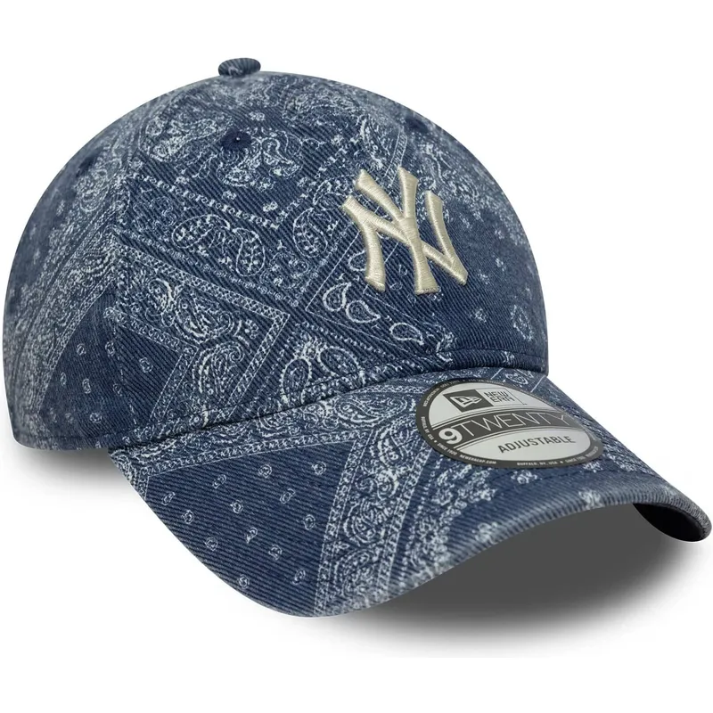 cappellino-curvo-blu-regolabile-9twenty-washed-paisley-dei-new-york-yankees-mlb-di-new-era