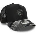cappellino-trucker-nero-e-frame-print-di-ducati-motor-motogp-di-new-era